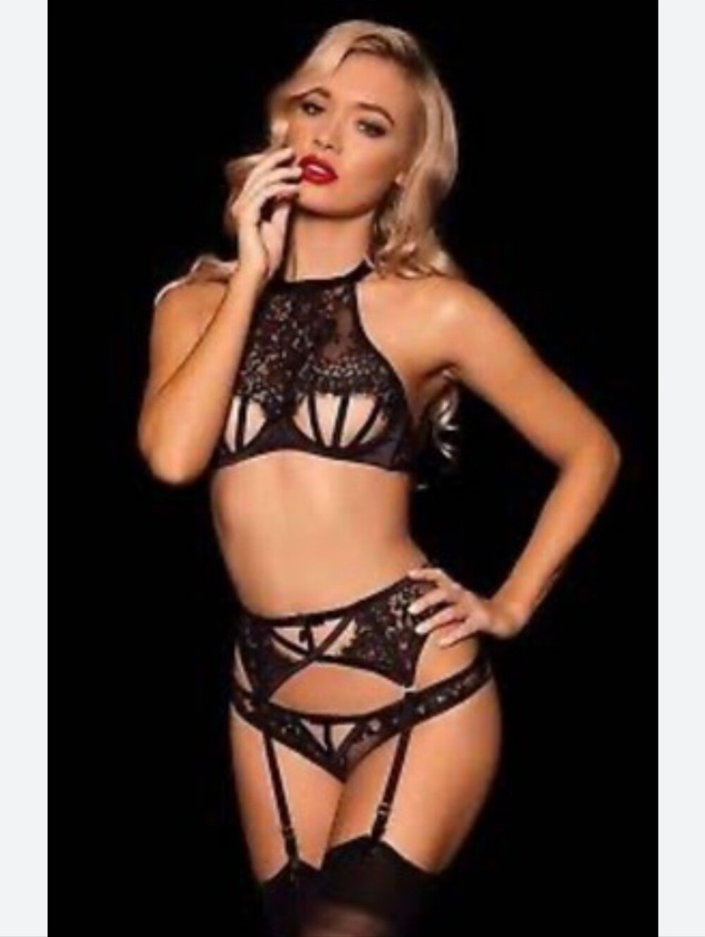Honey Birdette Frenchie suspenders M